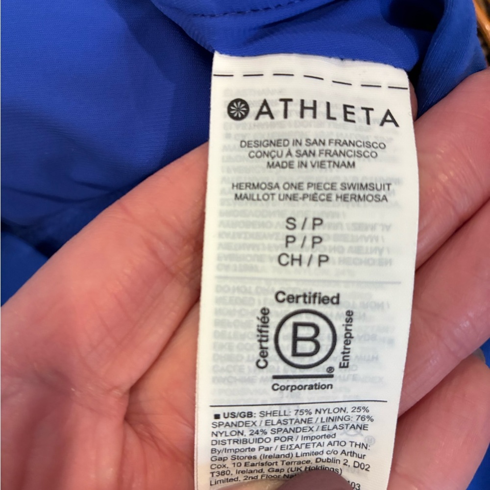 Athleta Swimsuit Hermosa One Piece Cerulean Blue Womens - Picture 8 of 8